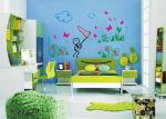 创意儿童房间背景墙彩绘装修设计图