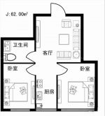 2023年二室一廳一衛(wèi)戶型圖