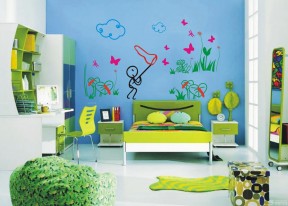 背景墙彩绘 创意儿童房间
