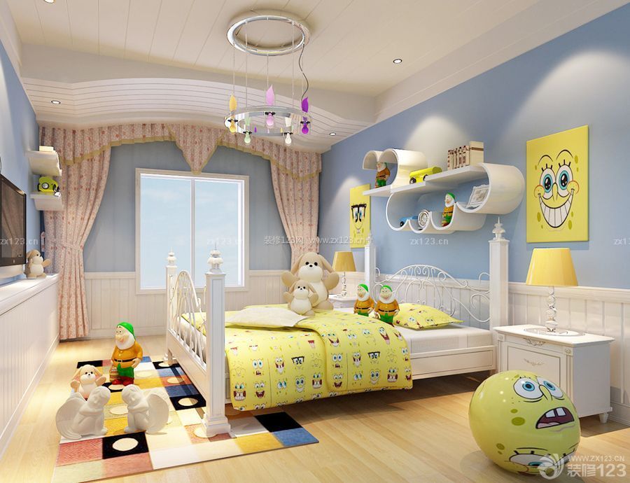 10平米儿童房床头置物架设计图