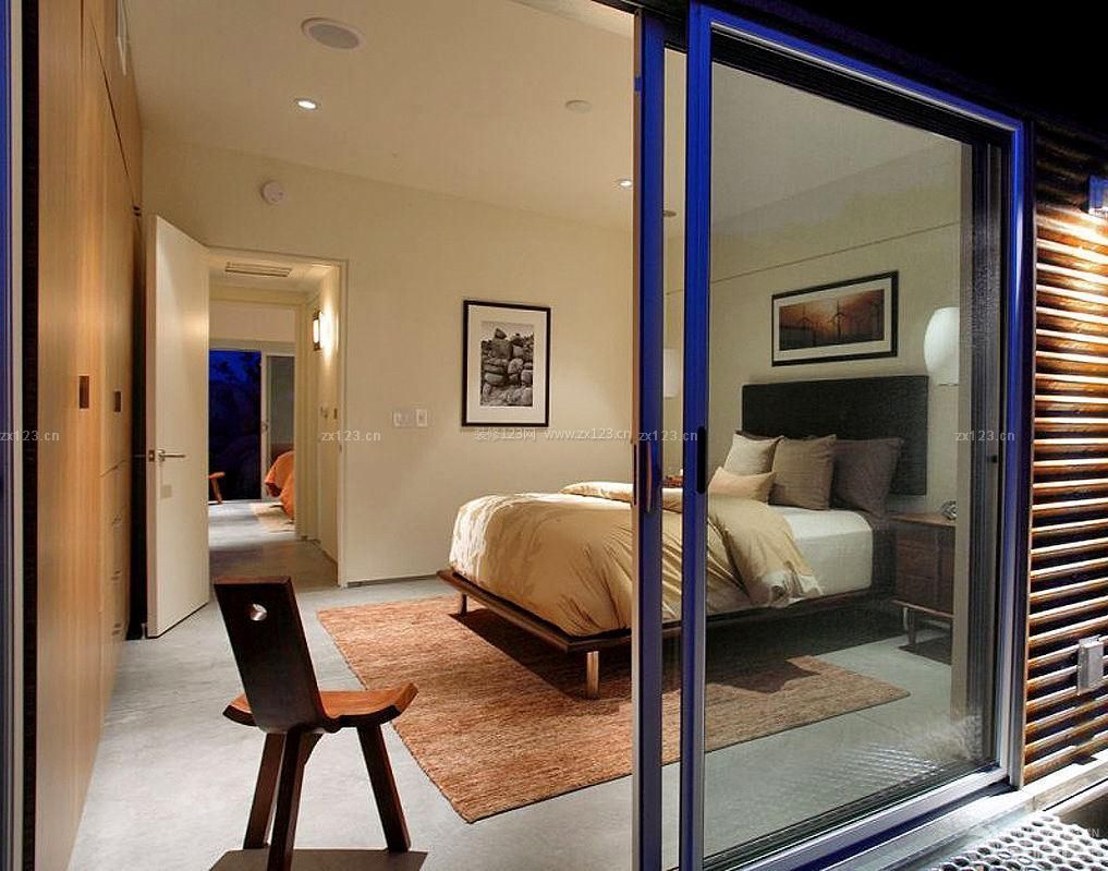 卧室不锈钢玻璃门设计效果图
