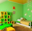 10平米儿童房绿色墙面装饰图