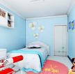 现代风格10平米儿童房蓝色墙面装饰图