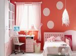 现代风格10平米小户型儿童房橙色墙面装饰图