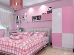女孩温馨卧室粉色墙面装修案例