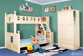 美式简约风格10平米儿童房实木家具设计图