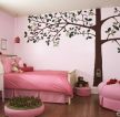 儿童房粉色墙室内手绘效果图