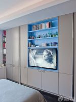 书柜衣柜组合电视墙造型设计效果图