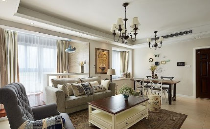 一直都喜歡歐式風(fēng)格，但是又對(duì)現(xiàn)代風(fēng)格情有獨(dú)鐘，所以在風(fēng)格方面很難選擇，最好經(jīng)過(guò)設(shè)計(jì)師的交流決定將風(fēng)格定為歐式風(fēng)格家，裝修開(kāi)始的時(shí)候并不是很順利，瓷磚方面因?yàn)樵谶\(yùn)輸方面出了點(diǎn)問(wèn)題，所以商家決定給我們重新?lián)Q了一批，所以耽誤了幾天的時(shí)間，還好后來(lái)的施工進(jìn)度還是很順利，溫馨的歐式與現(xiàn)代新家就這樣呈現(xiàn)出來(lái)了。