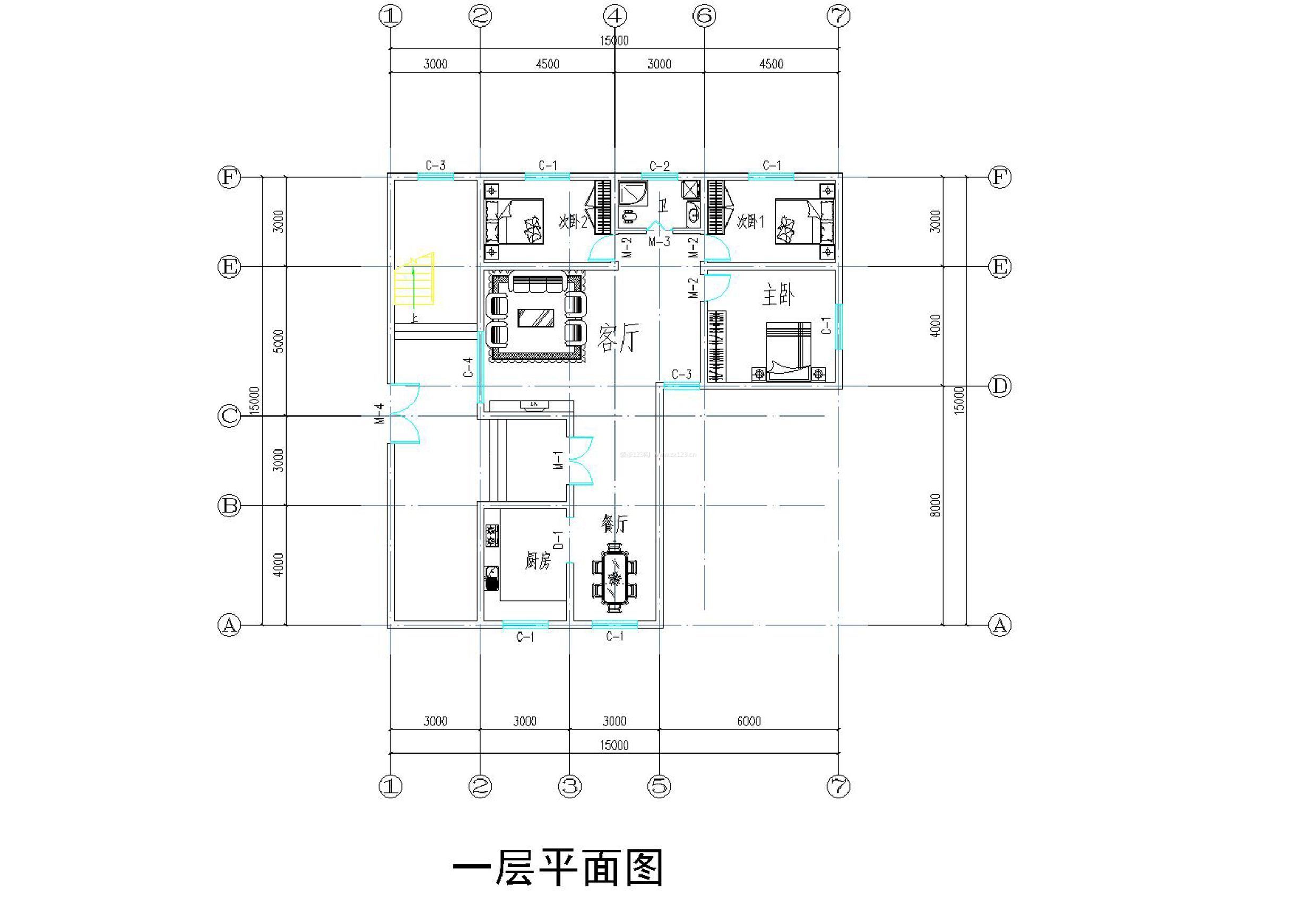 三層樓房平面圖設計