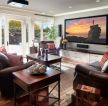 美式乡村风格别墅家装客厅电视墙设计效果图片