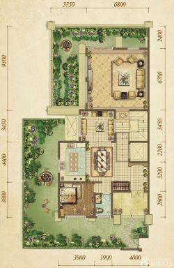 600平米新农村别墅户型图