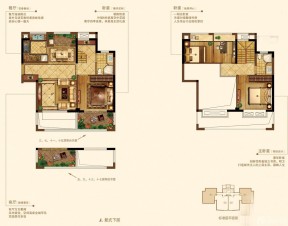 两层新农村别墅户型图