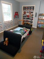 儿童房间玩具自制储物架效果图