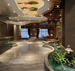 中式會所設(shè)計 藝術(shù)吊頂