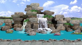 假山喷泉 