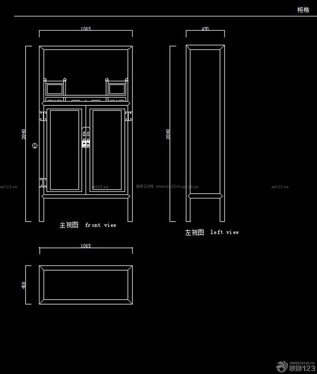 兩開櫥柜設(shè)計(jì)圖紙