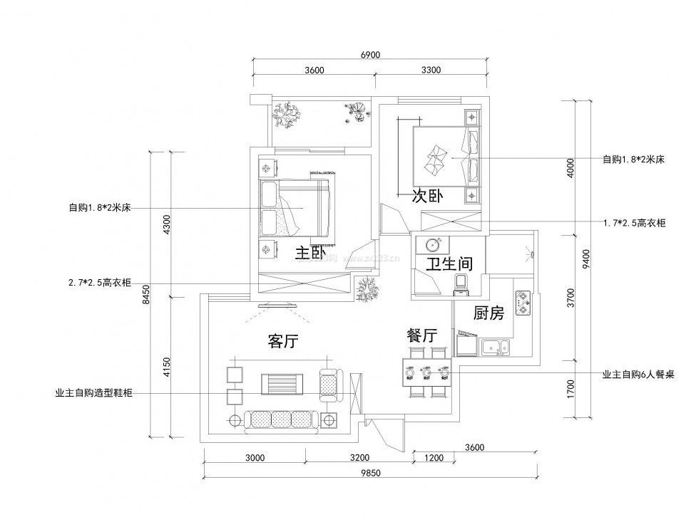 165平米農(nóng)村別墅平面設(shè)計(jì)圖紙