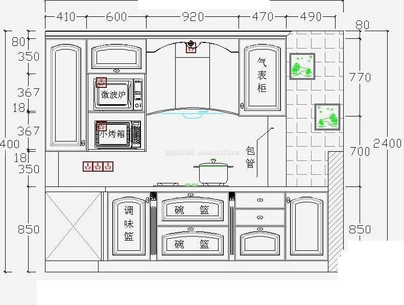 厨房吊柜橱柜设计图纸