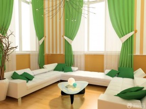 绿色窗帘 田园风格设计