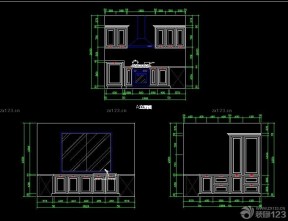 橱柜设计图cad纸立面图