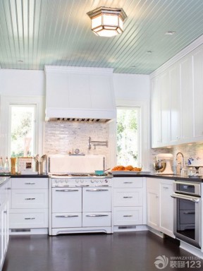 天花板贴图  铝扣天花板 美式厨房