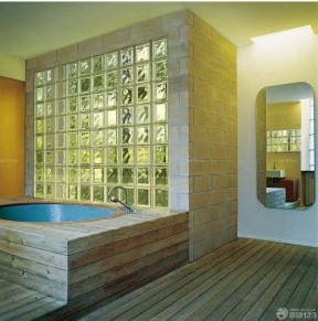 玻璃砖墙面 家居浴室