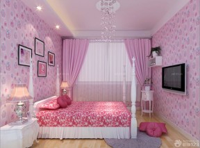 粉色窗帘 女生卧室