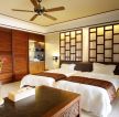 快捷酒店房间木质墙面设计案例