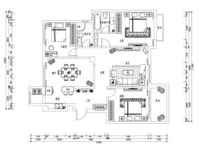 195平米农村一层房屋设计图纸