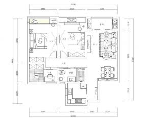 三室兩廳農村自建一層房屋平面設計圖