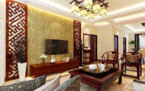 简约中式家装客厅明清古典家具设计案例图片