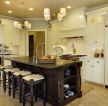 美式新古典敞开式厨房房屋装修设计效果图