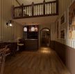 复式楼咖啡馆原木地板设计装修效果图