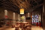 中国古典风格根雕桌椅咖啡馆设计效果图