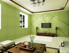 硅藻泥电视背景墙 中式风格