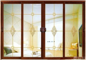 美式复古玻璃推拉门折叠门设计效果图