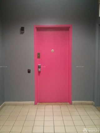 家装现代简约风格粉色门设计效果图