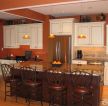欧美风格开放式厨房橙色地砖装修效果图欣赏