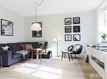 144平米房屋客厅小户型转角布艺沙发设计图效果图