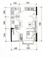 农村小户型40平方一室一厅户型图大全