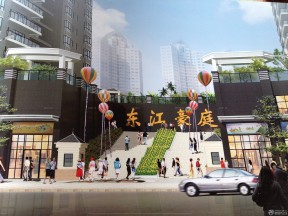 东江豪庭住宅小区大门设计效果图