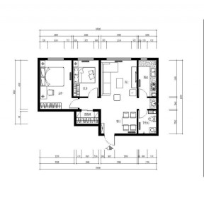 自建房屋80平米小戶型平面圖設(shè)計(jì)