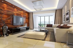144平米房屋客厅美式布艺沙发装修设计图