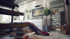 60平小戶型loft裝修 電視背景墻