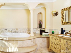 欧式风格家装浴室按摩浴缸设计图片