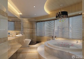 简欧风格酒店浴室按摩浴缸设计图