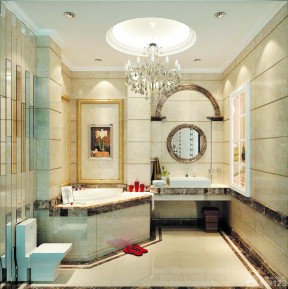 欧式风格家装按摩浴缸设计图