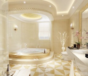 欧式风格豪华浴室按摩浴缸 设计图