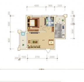 40平方一室一厅户型图 农村房屋设计户型图